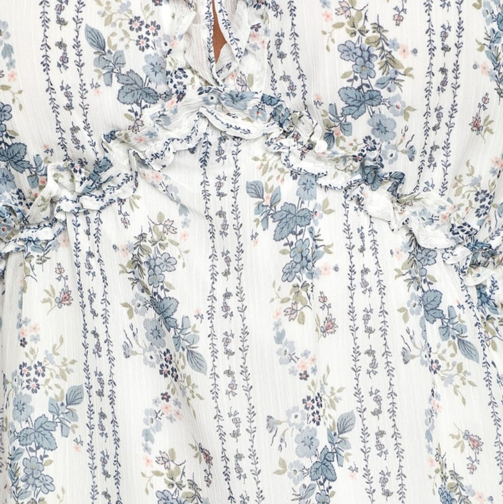 Lulu's Floral Print Ruffled Mini Dress - Picture 6 of 7